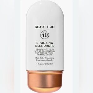 BeautyBio BLENDROPS Broad Spectrum SPF 40 Sun Kissed Finish Priming Drops. NWT